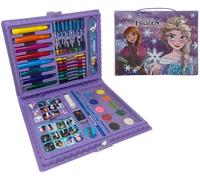 CARTOON Maletín con colores Frozen 2 Disney para niños set 65 piezas de colores y papelería kit dibujo y pintura
