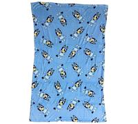 CARTOON Manta Bluey 90 x 140 cm de suave coral polar para niños, suave y cálida con Bluey gráfica oficial BBC, 100% poliéster, idea regalo 3+