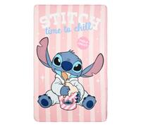CARTOON Manta de Stitch Disney para niños, 100 x 150 cm, manta suave de forro polar, 100% poliéster, 220 g/m², cálida y ligera, ideal para dormitorio, cuna o sofá