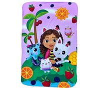 CARTOON Manta Gabby's Dollhouse para niños, 100 x 150 cm, 100 % poliéster suave, 210 g/m²