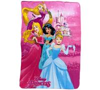 CARTOON Manta infantil de princesas Disney, 100 x 140 cm, manta suave de forro polar, 100% poliéster, 220 g/m², cálida y ligera, ideal para dormitorio, cuna o sofá