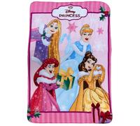 CARTOON Manta infantil de princesas Disney, tema navideño, 100 x 140 cm, manta suave de forro polar, 100% poliéster, 220 g/m², cálida y ligera, ideal para habitación infantil, cuna o sofá