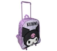 CARTOON Mochila con ruedas para guardería, 28 cm, con asa extensible, Kuromi, 28 cm, Casual
