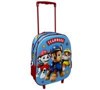 CARTOON Mochila con ruedas para guardería 3D, 31 cm, para niños, con carro y bolsillos laterales, Paw Patrol, 34 cm, Casual