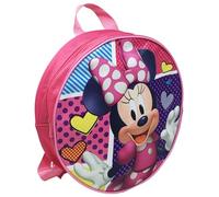 CARTOON Mochila de guardería redonda, bolsa para la escuela, ocio, mochila para niños, Minnie.