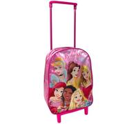Cartoon Mochila guardería con carro bolsa escolar con asa extensible para niños, Princesas, 28 x 22 x 10 centimetri, Princesa