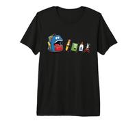 Cartoon Monster School Bag Comer School Supplies Camiseta Premium