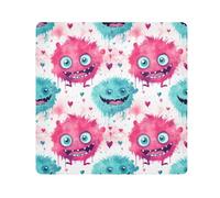 Cartoon Monsters3 - Paño autoadhesivo mágico para lente de cámara, protector de lente antiarañazos, bolsa de tela de maquillaje, 13.8 x 13.8 pulgadas, multicolor, 21.7x21.7in, moderno