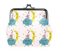 Cartoon Moon Star Cloud Good Night Sleep Monedero Monedero Bolsa Cambiar Bolsa Regalos para Mujeres Niños Niñas Key Holder