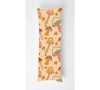 Cartoon Mushroom Body Pillow Case Cover 60x180cm, Long Backrest Cushion Pillow Protector with Zipper, Decorative Bedding Pillowcase, Soft Body Pillow Cover for Couch Bedroom Star