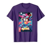 Cartoon Network Steven Universe Poster Camiseta, Hombre, Morado, XXL