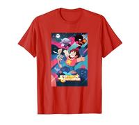 Cartoon Network Steven Universe Poster Camiseta, Hombre, Rojo, L