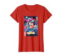 Cartoon Network Steven Universe Poster Camiseta, Mujer, Rojo, 3XL
