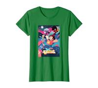 Cartoon Network Steven Universe Poster Camiseta, Mujer, Verde Kelly, M