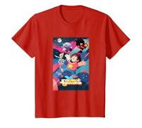 Cartoon Network Steven Universe Poster Camiseta, Niños, Rojo, 6 años