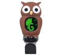 Cartoon Owl Guitar Tuner - Professional Chromatic Tuner | LCD Display Quick Accurate Tuning for Guitar Bass Violin Ukulele, Black White Blue Brown Pink
