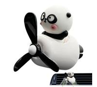 Cartoon Panda Car Scent, Propeller Air Freshener Clip, Rotating Outlet Fragrance Diffuser, Aromatherapy Pilot Perfume Decor, for Auto Men Women Living Room Bedroom Toilet Use