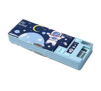 Cartoon Pencil Case, School Pencil Case Organizer, Portable School Pen Pencil Case Organizer, Colorful School Pencil Case Organizer, 26 x 9,5 x 3,5 cm Storage Box for School Pens and Pencils, azul, Se