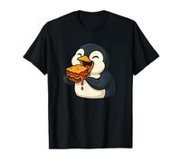 Cartoon Penguin Lasaña Divertida Comida Italiana Camiseta