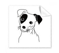 Cartoon perro negro ilustración patrón gafas paño de limpieza paño móvil limpiador de pantalla 5 unidades regalo