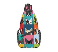 Cartoon Pets Dogs Sling Backpack Chest Crossbody Bag Casual Daypack para Hombres y Mujeres