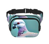 Cartoon Pigeon - 4 riñoneras unisex de moda, elegantes riñoneras para entrenamientos, correr, viajar y senderismo, Black, Talla única