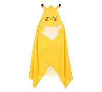 CARTOON Pikachu Toalla de Playa Infantil 70x140cm Albornoz con Capucha Microfibra 240gr/m2 Toalla Absorbente y Secado Rápido para Playa, Piscina y Hogar