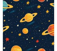 Cartoon Planeta Papel de Pared Autoadhesivo Cielo estrellado Pelar y Pegar Papel Pintado Adhesivo Impermeable Mate Removible Wallpaper para Dormitorio Muebles Armario Pared Salon Pegatina 0.45x20 m