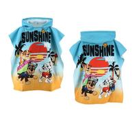 CARTOON Poncho de baño infantil Paw Patrol con capucha, albornoz de microfibra, 110 x 55 cm, secado rápido, 240 g/m², ideal para piscina y playa, Sunshine Mode