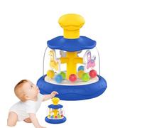 Cartoon Press & Spin Toy | ABS, 15.2x13.3x13.3cm, 163g | Soothing Twirling Toy For Ages 0-3 | Early Learning Infant Activity
