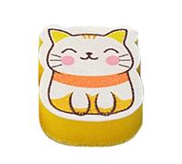 Cartoon Print Dishwashing Sponge with Heavy-Duty Scouring Pad, Multi-Functional Kitchen Cleaning Brush and Absorbent Dishcloth, Random Style 3-Layer High-Density Sponge