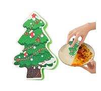Cartoon Print Dishwashing Sponge with Heavy-Duty Scouring Pad, Multi-Functional Kitchen Cleaning Brush and Absorbent Dishcloth, Random Style 3-Layer High-Density Sponge