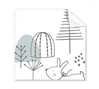 Cartoon Puppy Árbol Hill Línea Stroke Lovely nórdicos ilustración patrón gafas paño de limpieza paño limpiador de regalo teléfono Protector de 5 unidades