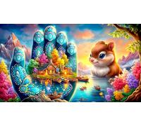 Cartoon Puzzle 1000 Piezas Papel Reciclado Idea Juego desafiante para Adultos y niños de 12+ años 38x26cm/1000pcs