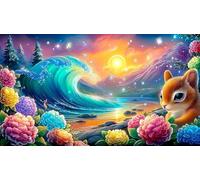 Cartoon Puzzle 1000 Piezas Papel Reciclado Juegos educativos Juego desafiante para Adultos y niños de 12 años y más 70x50cm/1000pcs