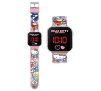 CARTOON Reloj de pulsera digital con pantalla LED y correa de silicona para niños, Hello Kitty