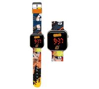 CARTOON Reloj de pulsera digital con pantalla LED y correa de silicona para niños, Naruto, Correa