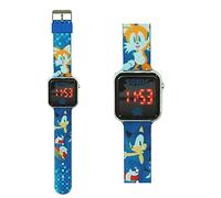 CARTOON Reloj de pulsera digital con pantalla LED y correa de silicona para niños, Sonic, Deporte