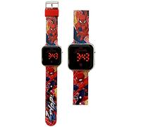 CARTOON Reloj de pulsera digital con pantalla LED y correa de silicona para niños, Spiderman., Piccolo, Correa