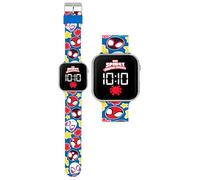 CARTOON Reloj de pulsera digital con pantalla LED y correa de silicona para niños, Spidey