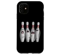 Cartoon Scared Bowling Pins - Funny Sport Bowler tee Carcasa para iPhone 11