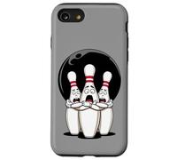 Cartoon Scared Bowling Pins - Funny Sport Bowler tee Carcasa para iPhone SE (2020) / 7/8