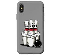 Cartoon Scared Bowling Pins - Funny Sport Bowler tee Carcasa para iPhone X/XS