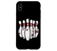 Cartoon Scared Bowling Pins - Funny Sport Bowler Tee Carcasa para iPhone XS Max