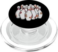 Cartoon Scared Bowling Pins - Funny Sport Bowler Tee PopSockets PopGrip para MagSafe