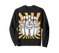 Cartoon Scared Bowling Pins - Funny Sport Bowler tee Sudadera