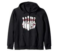 Cartoon Scared Bowling Pins - Funny Sport Bowler Tee Sudadera con Capucha