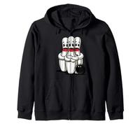 Cartoon Scared Bowling Pins - Funny Sport Bowler tee Sudadera con Capucha