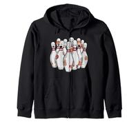 Cartoon Scared Bowling Pins - Funny Sport Bowler Tee Sudadera con Capucha