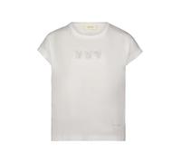 Cartoon Shirt Kurz 1/2 Arm Camiseta, Patch Cream/Pink, 48 Mujeres